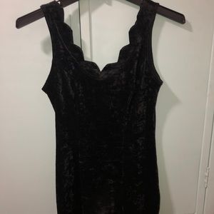 Black velvet dress